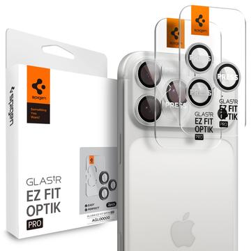 iPhone 16 Pro/16 Pro Max/17 Pro/17 Pro Max Spigen Glas.tR Ez Fit Optik Pro Proteggi Obiettivo Fotocamera - Color Argento