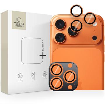 iPhone 16 Pro/16 Pro Max/17 Pro/17 Pro Max Tech-Protect Cam Ring Fit+ Obiettivo fotocamera - Arancione