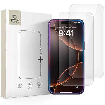 Protezione dello schermo in vetro temperato iPhone 16 Pro/17/17 Pro Tech-Protect Glass Fit+ - 2 pz. - Chiaro