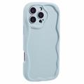 Custodia in TPU Candy Color Wavy per iPhone 16 Pro - Baby Blu