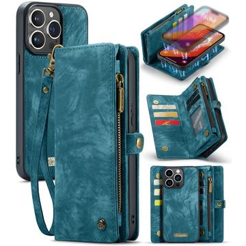 Custodia a portafoglio multifunzionale Caseme 008 2 in 1 per iPhone 16 Pro - Blu
