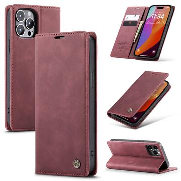 Custodia a Portafoglio Caseme 013 Serie per iPhone 16 Pro - Rosso vino