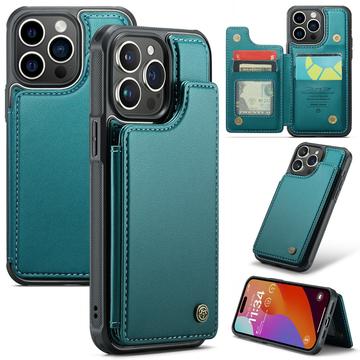 Custodia per iPhone 16 Pro Caseme C22 Portafoglio RFID - Verde