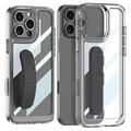 Custodia chiaro con cinturino in silicone per iPhone 16 Pro - Nera