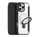 Custodia magnetica flip Dux Ducis Skin X Pro per iPhone 16 Pro - Nera