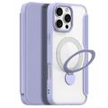 Custodia magnetica flip Dux Ducis Skin X Pro per iPhone 16 Pro - Viola