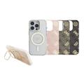 Custodia MagSafe per iPhone 16 Pro Guess con supporto galvanico e cornice per fotocamera con sfondi intercambiabili