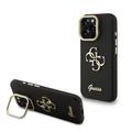 Custodia con cornice per fotocamera iPhone 16 Pro Guess Grained 4G Logo