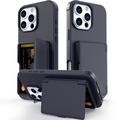Custodia ibrida per iPhone 16 Pro con specchio nascosto e slot per schede