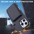 Custodia ibrida per iPhone 16 Pro con specchio nascosto e slot per schede