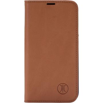Custodia a Flip in Pelle JT Berlin BookCase Tegel per iPhone 16 Pro - Cognac