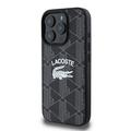Custodia iPhone 16 Pro Lacoste Blend Monogram - Compatibile con MagSafe - Nera