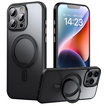 Custodia ibrida con supporto magnetico per iPhone 16 Pro - Nera