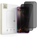 Proteggi schermo in vetro temperato iPhone 16 Pro Max/17 Pro Max Tech-Protect Glass Spy+ Privacy - 2 pz. - Nero