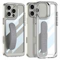 Custodia chiaro con cinturino in silicone per iPhone 16 Pro Max - Grigia