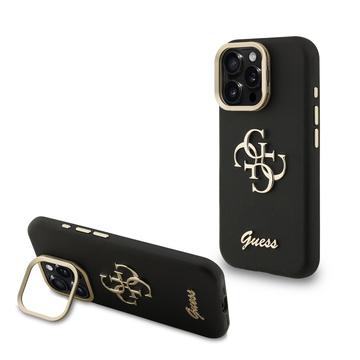 Custodia con cornice per fotocamera iPhone 16 Pro Max Guess Grained 4G Logo