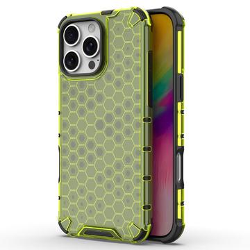 Custodia Ibrida Honeycomb Armored per iPhone 16 Pro Max - Verde