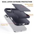 Custodia ibrida per iPhone 16 Pro Max con specchio nascosto e slot per schede