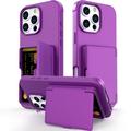 Custodia ibrida per iPhone 16 Pro Max con specchio nascosto e slot per schede - viola