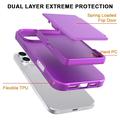 Custodia ibrida per iPhone 16 Pro Max con specchio nascosto e slot per schede - viola