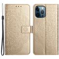 Custodia a portafoglio per iPhone 16 Pro Max serie Mandala - Color Oro