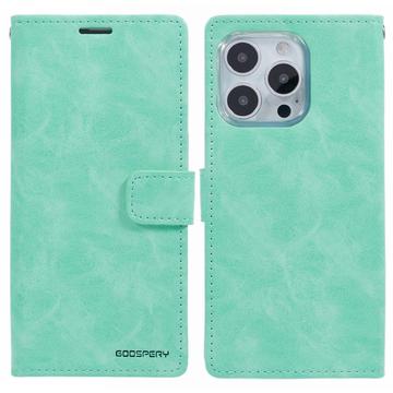 Custodia a portafoglio iPhone 16 Pro Max Mercury Goospery Blue Moon - Ciano