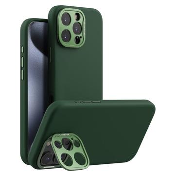 Custodia in silicone liquido per iPhone 16 Pro Max Nillkin LensWing Pro - Compatibile con MagSafe - Verde