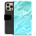 iPhone 16 Pro Max Custodia Portafoglio - Marmo Blu