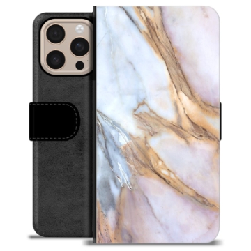 iPhone 16 Pro Max Custodia Portafoglio - Marmo Elegante