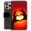 iPhone 16 Pro Max Custodia Portafoglio - Siluetta del Cuore