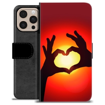 iPhone 16 Pro Max Custodia Portafoglio - Siluetta del Cuore