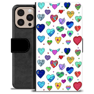 iPhone 16 Pro Max Custodia Portafoglio - Cuori