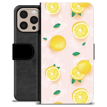 iPhone 16 Pro Max Custodia Portafoglio - Motivo Limone