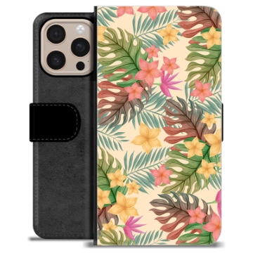 iPhone 16 Pro Max Custodia Portafoglio - Fiori Rosa