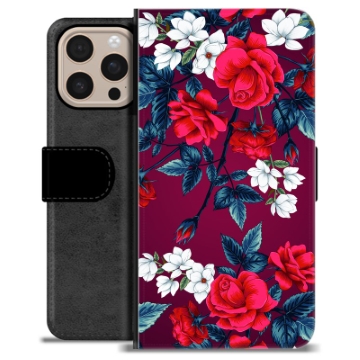 iPhone 16 Pro Max Custodia Portafoglio - Fiori Vintage