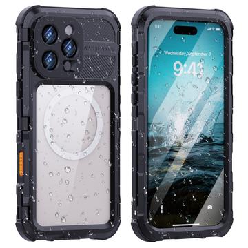 Custodia impermeabile IP68 per iPhone 16 Pro Max Shellbox M Series - Cover subacquea con compatibilità MagSafe - Nera