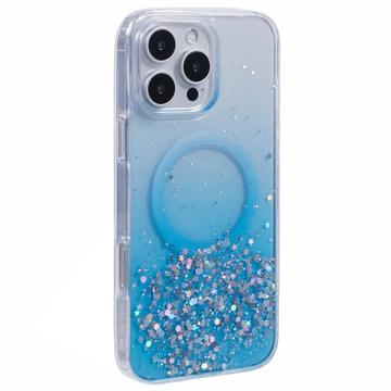 Custodia MagSafe per iPhone 16 Pro Max Sparkle Glow - Blu