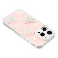 Custodia ibrida iPhone 16 Pro Max Amore scintillante e perla - Rosa