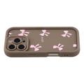 Custodia elegante in TPU antiurto per iPhone 16 Pro Max con bordi rialzati - Marrone / Arco