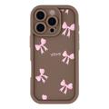 Custodia elegante in TPU antiurto per iPhone 16 Pro Max con bordi rialzati - Marrone / Arco