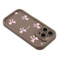 Custodia elegante in TPU antiurto per iPhone 16 Pro Max con bordi rialzati - Marrone / Arco