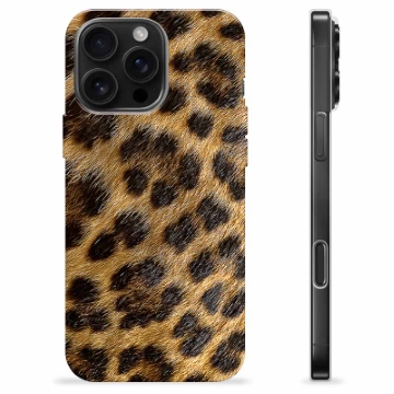 Custodia Per IPhone 16 Pro Max Con Motivo Leopardo E Fiori – Silicone TPU Morbido, Antiurto, Grigio, Ricarica Wireless