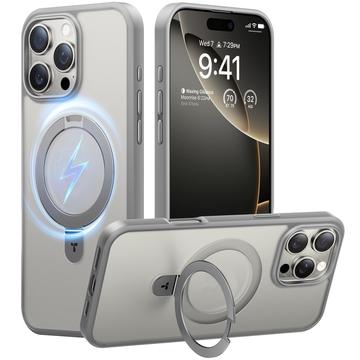 Custodia MagSafe iPhone 16 Pro Max Torras Guardian Ostand - Grigio titanio