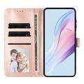 Custodia a portafoglio per iPhone 16 Pro con motivo a pois - Rosa