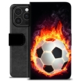 iPhone 16 Pro Custodia Portafoglio - Fiamma di Calcio