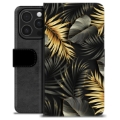 iPhone 16 Pro Custodia Portafoglio - Foglie Dorate