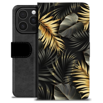 iPhone 16 Pro Custodia Portafoglio - Foglie Dorate