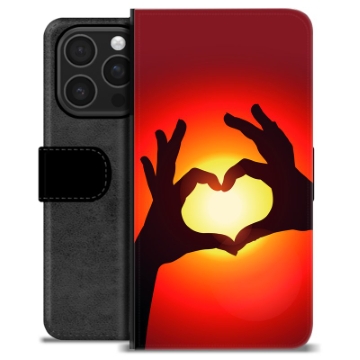 iPhone 16 Pro Custodia Portafoglio - Siluetta del Cuore