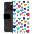 iPhone 16 Pro Custodia Portafoglio - Cuori
