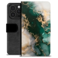 iPhone 16 Pro Custodia Portafoglio - Marmo Giada